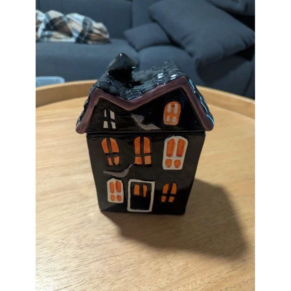 Halloween Haunted House cookie or candy jar